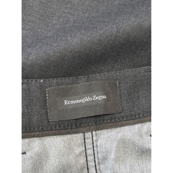 Ermenegildo Zegna Mens Charcoal Gray Stretch Wool 5 Pocket Trousers Size 36 - Picture 5 of 9